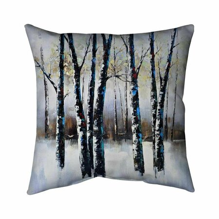 BEGIN HOME DECOR 20 x 20 in. Frosted Trees-Double Sided Print Indoor Pillow 5541-2020-LA8